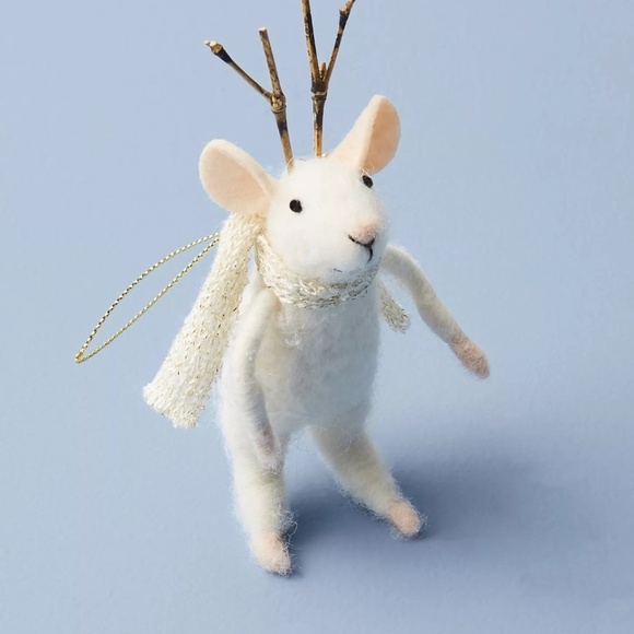 NWT Anthropologie Cozy Mouse Christmas Ornament Rare Out of Stock - Picture 8 of 9